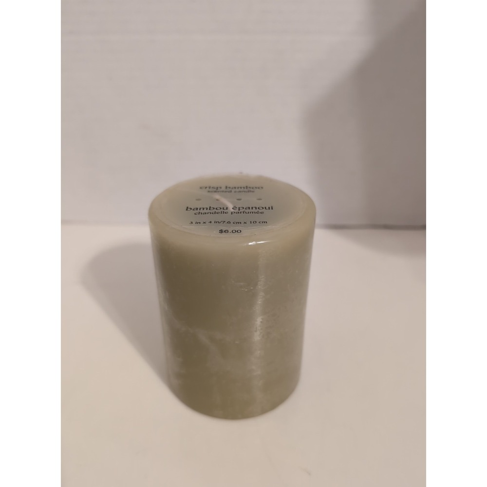 Crisp Bamboo NEW Pier 1 Imports 3"x4" Pillar Candle